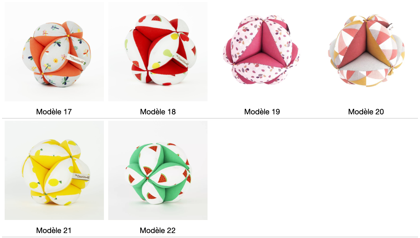 Modelos variados de pelotas de estimulación sensorial con cascabel