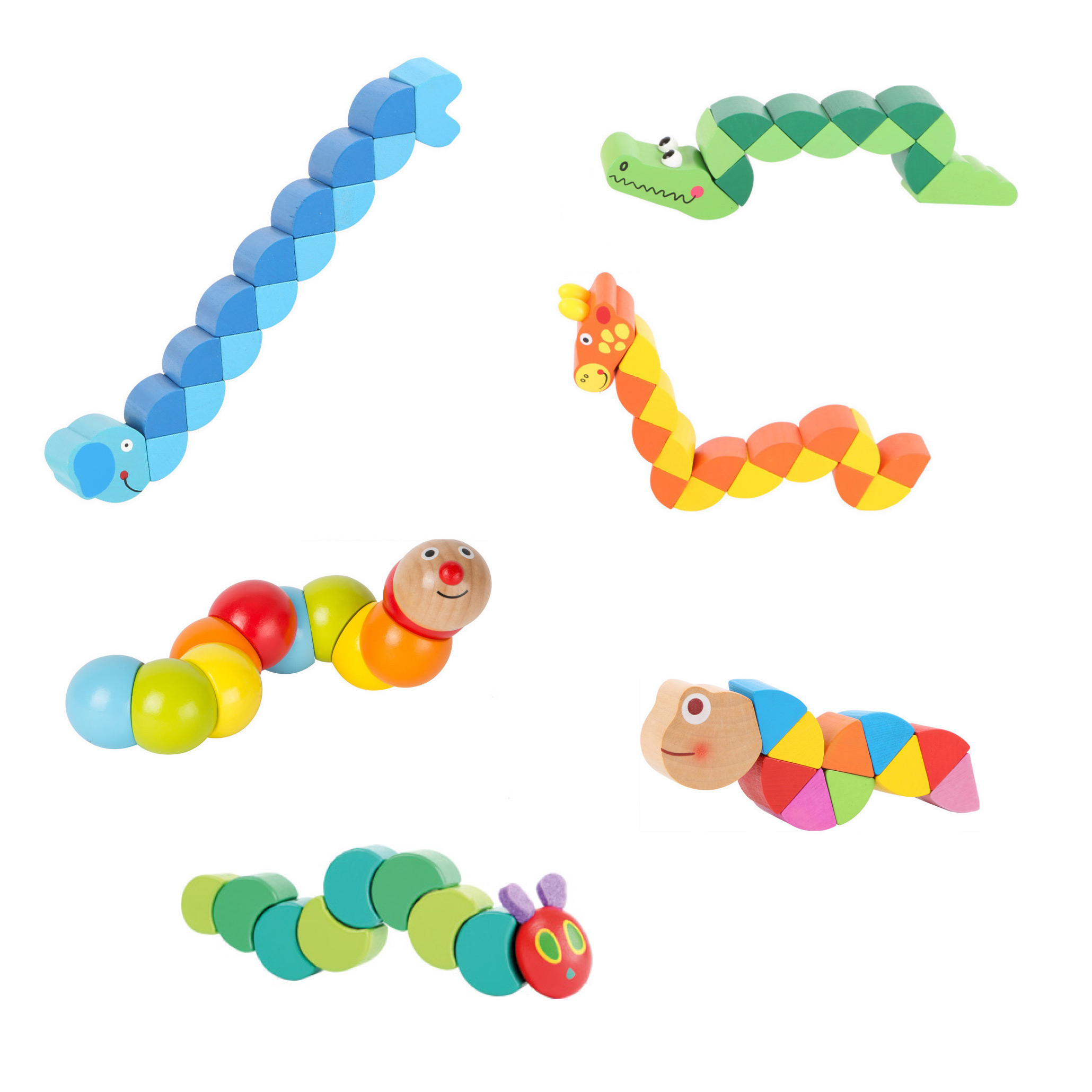 Aprendizaje Montessori con el sonajero animal articulado