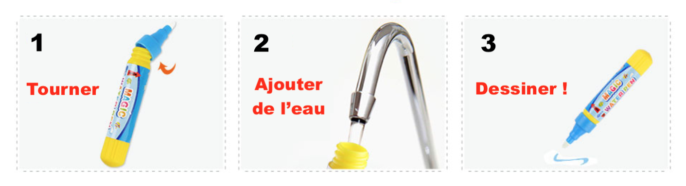 Bolígrafo de agua ergonómico para dibujar sin tinta ni manchas