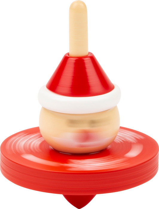 peonza infantil de madera de navidad