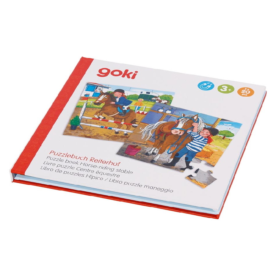 Magnetic Jigsaw Puzzle Book – Riding Stables, 2 x 20 Pieces - Vista 2
