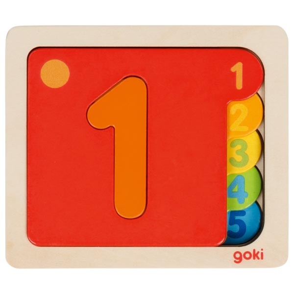 Montessori Wooden Number Puzzle – 5 Layers, Numbers 1 to 5