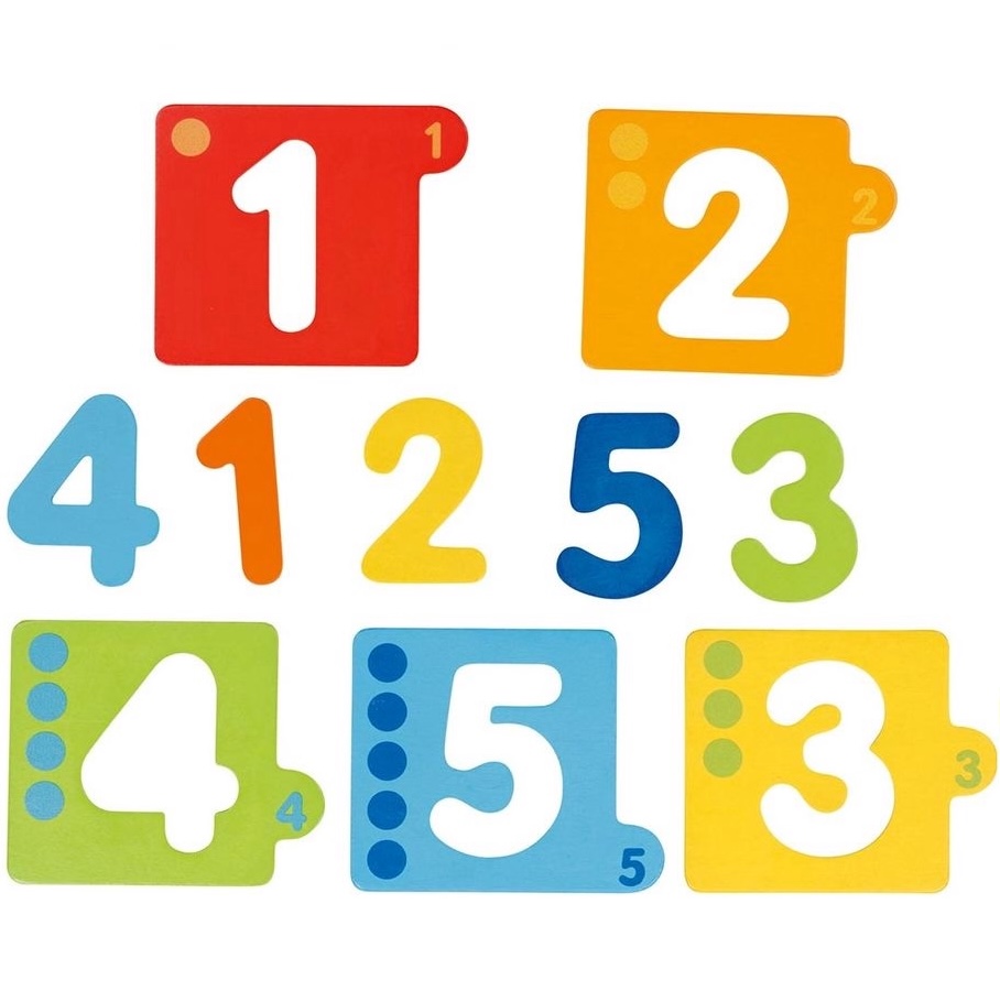 Montessori Wooden Number Puzzle – 5 Layers, Numbers 1 to 5 - Vista 3
