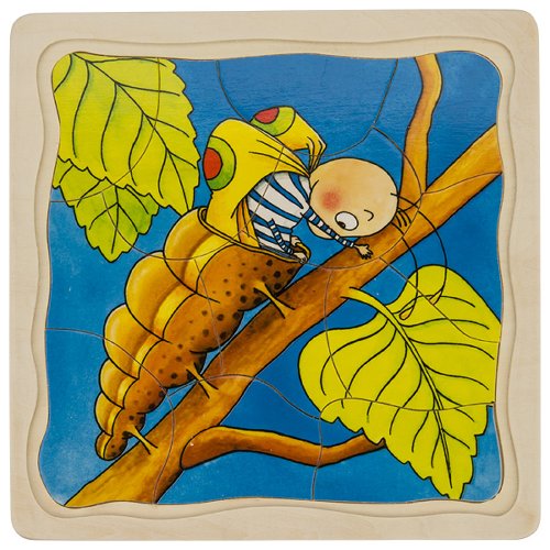 Wooden Caterpillar Puzzle – Butterfly Life Cycle in 4 Layers - Vista 4